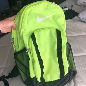 neon yellow nike backpack